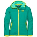 Jack Wolfskin Softshell Jacket Fourwinds (wind & water repellent) mint green Kids/Youth